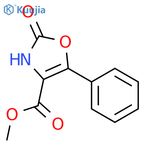 4-Oxazolecarboxylic acid, 2,3-dihydro-2-oxo-5-phenyl-, methyl ester structure