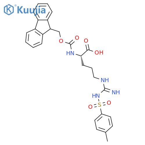 N2-(((9H-Fluoren-9-yl)methoxy)carbonyl)-Nw-tosyl-L-arginine structure