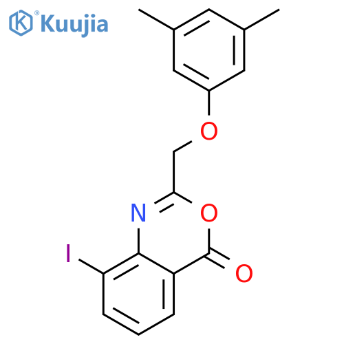 4H-3,1-BENZOXAZIN-4-ONE, 2-[(3,5-DIMETHYLPHENOXY)METHYL]-8-IODO- structure