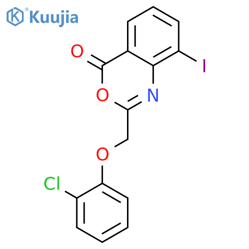4H-3,1-BENZOXAZIN-4-ONE, 2-[(2-CHLOROPHENOXY)METHYL]-8-IODO- structure