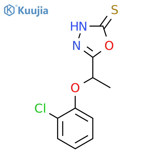 1,3,4-OXADIAZOLE-2(3H)-THIONE, 5-[1-(2-CHLOROPHENOXY)ETHYL]- structure
