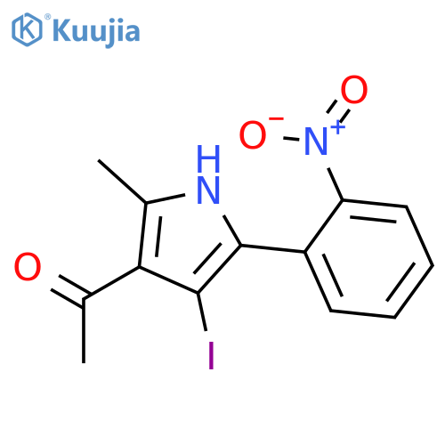 1-[4-Iodo-2-methyl-5-(2-nitrophenyl)-1H-pyrrol-3-yl]ethan-1-one structure