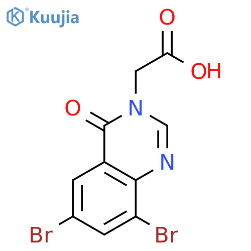 3(4H)-QUINAZOLINEACETIC ACID, 6,8-DIBROMO-4-OXO- structure