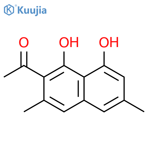 1-(1,8-dihydroxy-3,6-dimethylnaphthalen-2-yl)ethanone structure