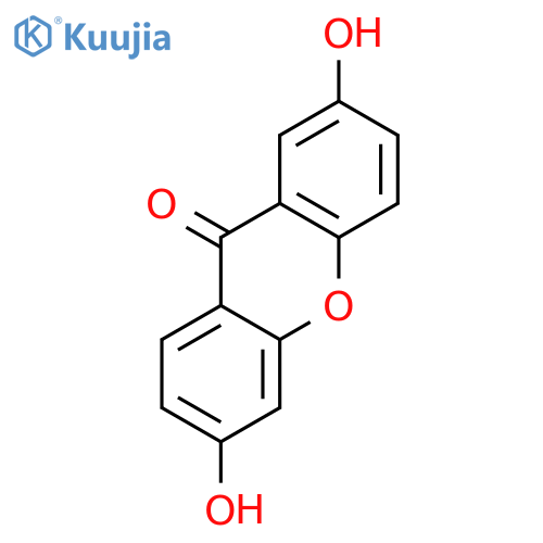 2,6-dihydroxy-9H-xanthen-9-one structure