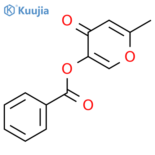 4H-Pyran-4-one, 5-(benzoyloxy)-2-methyl- structure