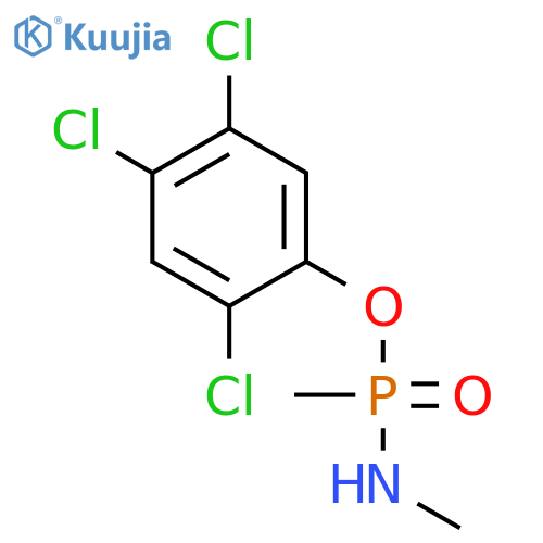 PHOSPHONAMIDIC ACID, N,P-DIMETHYL-, 2,4,5-TRICHLOROPHENYL ESTER structure
