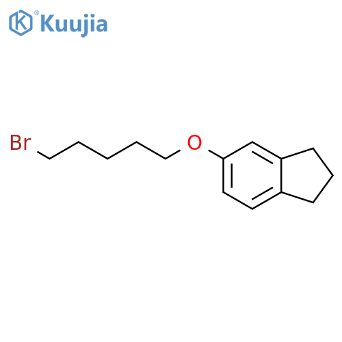 1H-Indene, 5-[(5-bromopentyl)oxy]-2,3-dihydro- structure