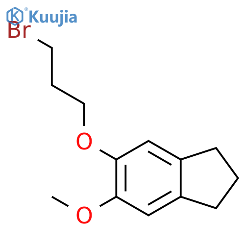 1H-Indene, 5-(3-bromopropoxy)-2,3-dihydro-6-methoxy- structure