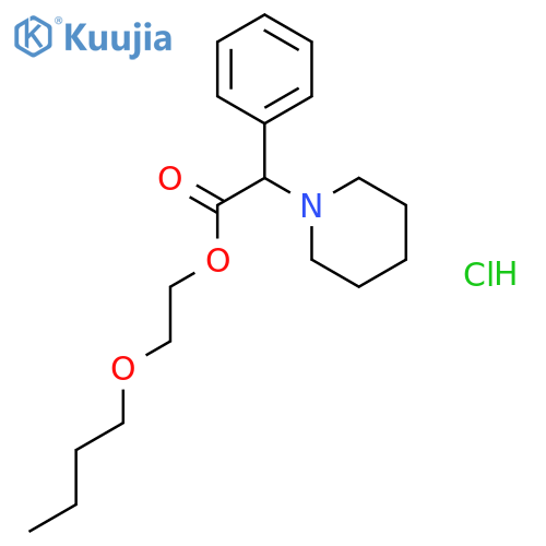 1-Piperidineaceticacid, a-phenyl-, 2-butoxyethyl ester,hydrochloride (1:1) structure