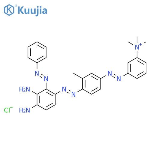 1,3-Benzenediamine,[2-[3-methyl-4-[2-[3-(methylammonio)phenyl]diazenyl]phenyl]diazenyl](2-phenyldiazenyl)-,chloride (1:1) structure