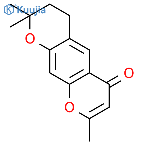 2H,6H-Benzo[1,2-b:5,4-b']dipyran-6-one, 3,4-dihydro-2,2,8-trimethyl- structure