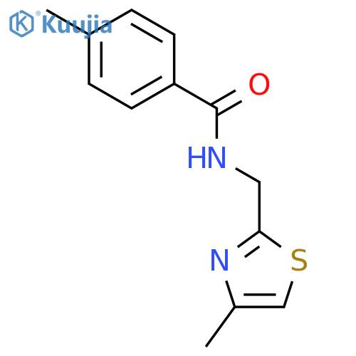 BENZAMIDE, 4-METHYL-N-[(4-METHYL-2-THIAZOLYL)METHYL]- structure