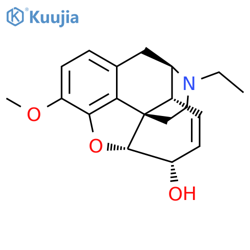 Morphinan-6-ol, 7,8-didehydro-4,5-epoxy-17-ethyl-3-methoxy-, (5a,6a)- structure