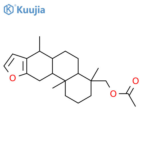 Phenanthro[3,2-b]furan-4-methanol,1,2,3,4,4a,5,6,6a,7,11,11a,11b-dodecahydro-4,7,11b-trimethyl-, 4-acetate,(4R,4aR,6aS,7R,11aS,11bR)- structure