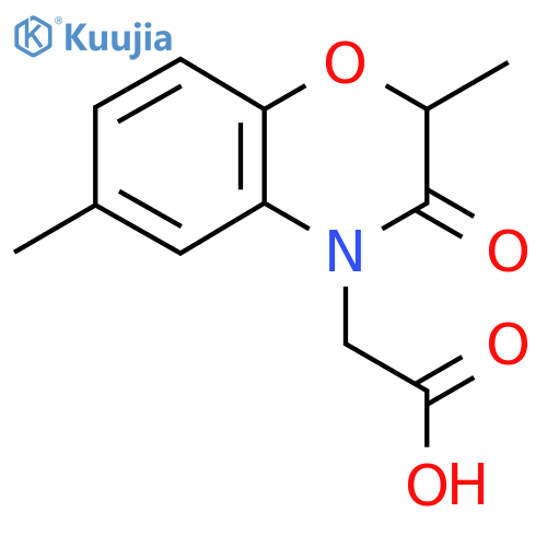 (2,6-Dimethyl-3-oxo-2,3-dihydro-4H-1,4-benzoxazin-4-yl)acetic acid structure