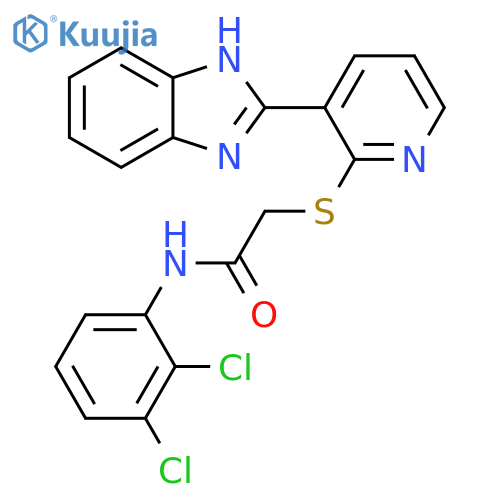 Acetamide, 2-[[3-(1H-benzimidazol-2-yl)-2-pyridinyl]thio]-N-(2,3-dichlorophenyl)- structure