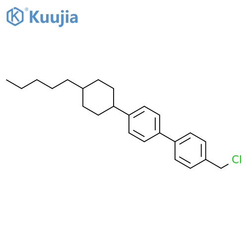 1,1'-Biphenyl, 4-(chloromethyl)-4'-(4-pentylcyclohexyl)- structure