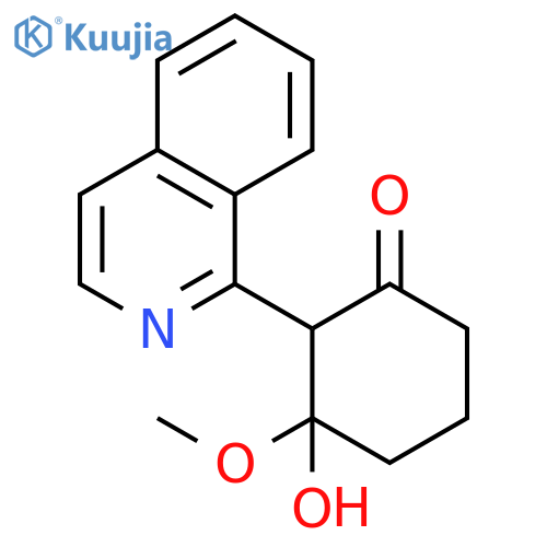CYCLOHEXANONE, 3-HYDROXY-2-(1-ISOQUINOLINYL)-3-METHOXY- structure
