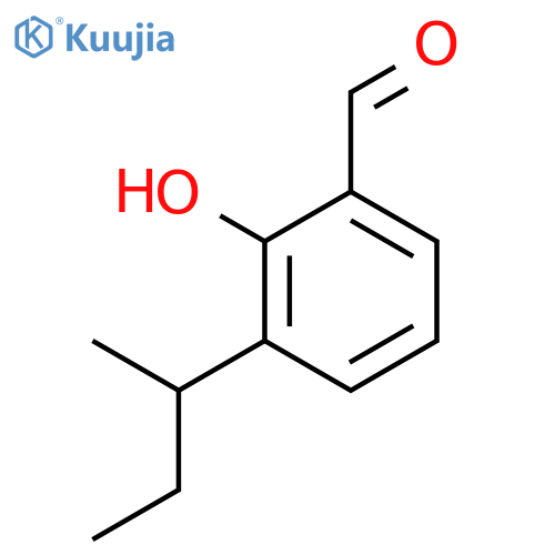 Benzaldehyde, 2-hydroxy-3-(1-methylpropyl)- structure