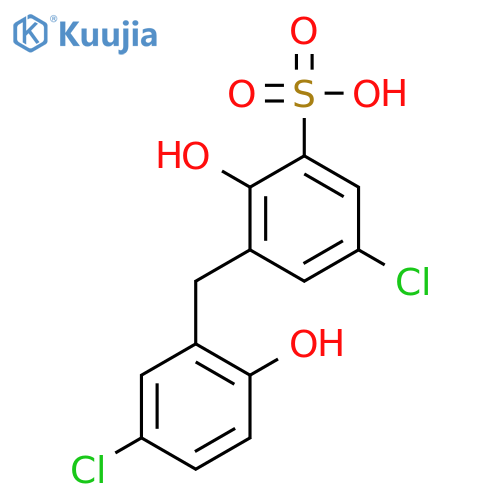 Benzenesulfonic acid,5-chloro-3-[(5-chloro-2-hydroxyphenyl)methyl]-2-hydroxy- structure