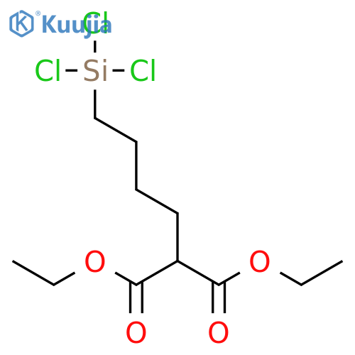 Diethyl [4-(trichlorosilyl)butyl]propanedioate structure