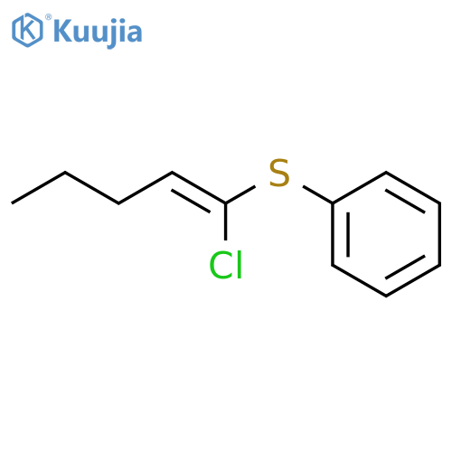 Benzene, [(1-chloro-1-pentenyl)thio]- structure