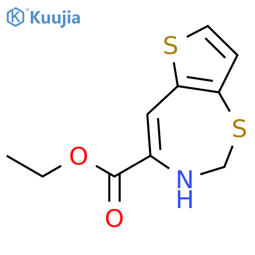 Thieno[2,3-f]-1,3-thiazepine-4-carboxylic acid, 2,3-dihydro-, ethyl ester structure