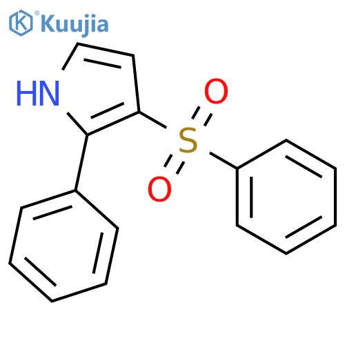 1H-PYRROLE, 2-PHENYL-3-(PHENYLSULFONYL)- structure