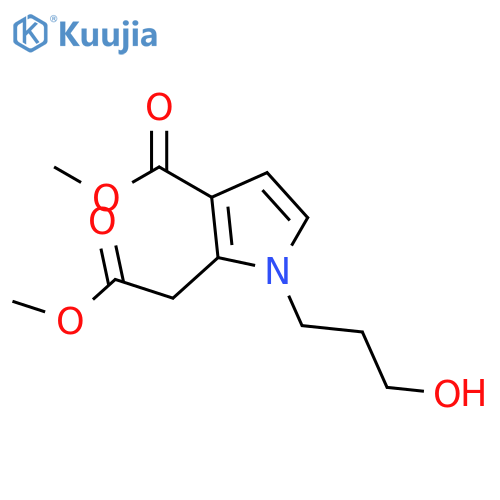 1H-Pyrrole-2-acetic acid, 1-(3-hydroxypropyl)-3-(methoxycarbonyl)-,methyl ester structure