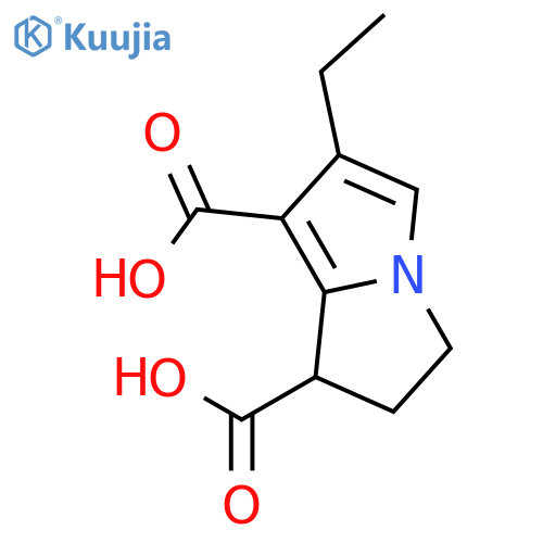 1H-PYRROLIZINE-1,7-DICARBOXYLIC ACID, 6-ETHYL-2,3-DIHYDRO- structure