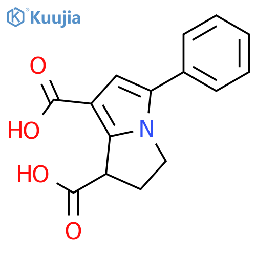1H-Pyrrolizine-1,7-dicarboxylic acid, 2,3-dihydro-5-phenyl- structure