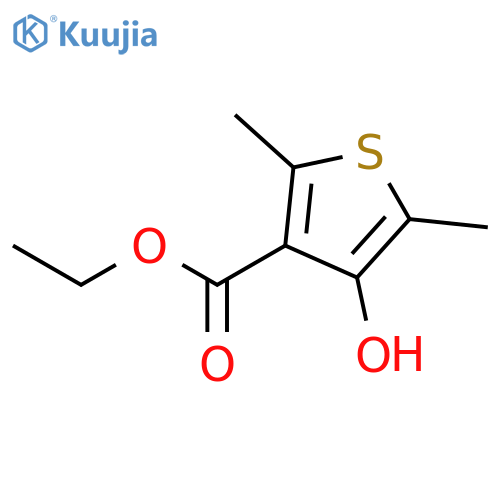 3-Thiophenecarboxylic acid, 4-hydroxy-2,5-dimethyl-, ethyl ester structure