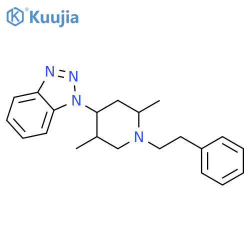 1H-BENZOTRIAZOLE, 1-[2,5-DIMETHYL-1-(2-PHENYLETHYL)-4-PIPERIDINYL]- structure