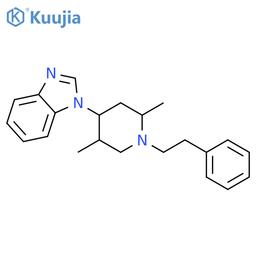 1H-Benzimidazole, 1-[2,5-dimethyl-1-(2-phenylethyl)-4-piperidinyl]- structure