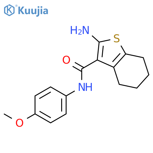 2-Amino-N-(4-methoxyphenyl)-4,5,6,7-tetrahydro-1-benzothiophene-3-carboxamide structure