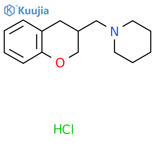 1-((3,4-Dihydro-2H-1-benzopyran-3-yl)methyl)piperidine hydrochloride structure