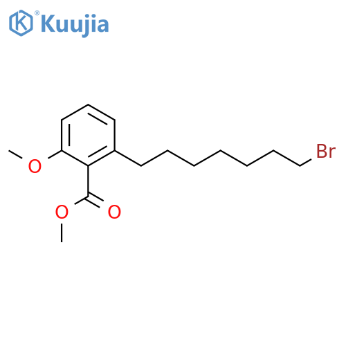 BENZOIC ACID, 2-(7-BROMOHEPTYL)-6-METHOXY-, METHYL ESTER structure
