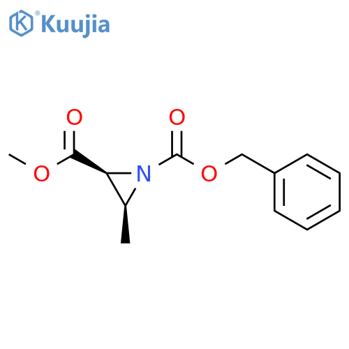 (2S,3S)-3-methylaziridine-1,2-dicarboxylic acid 1-benzylester 2-methyl ester structure