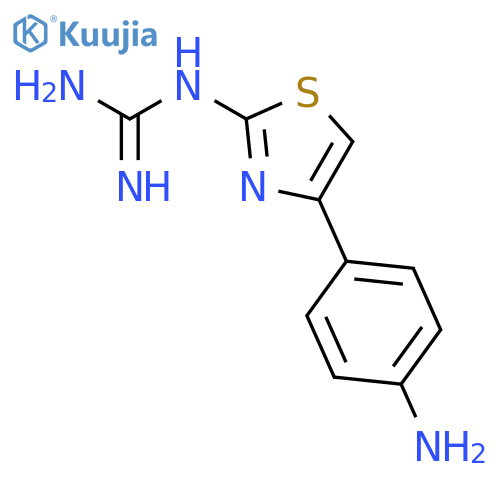 Guanidine, [4-(4-aminophenyl)-2-thiazolyl]- structure