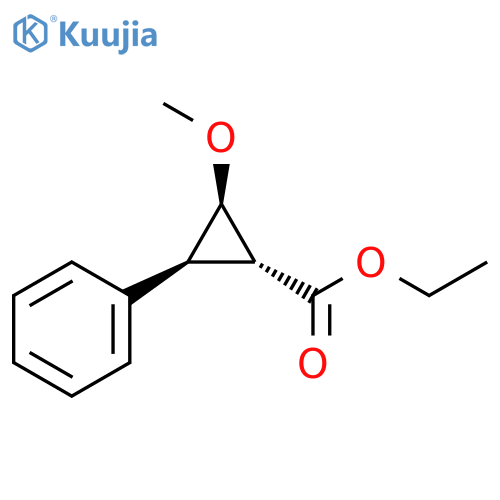 Cyclopropanecarboxylic acid, 2-methoxy-3-phenyl-, ethyl ester, (1R,2R,3S)-rel- structure