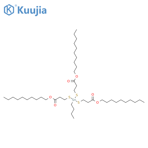 10-Oxa-4,6-dithia-5-stannaeicosanoicacid, 5-butyl-5-[[3-(decyloxy)-3-oxopropyl]thio]-9-oxo-, decyl ester structure