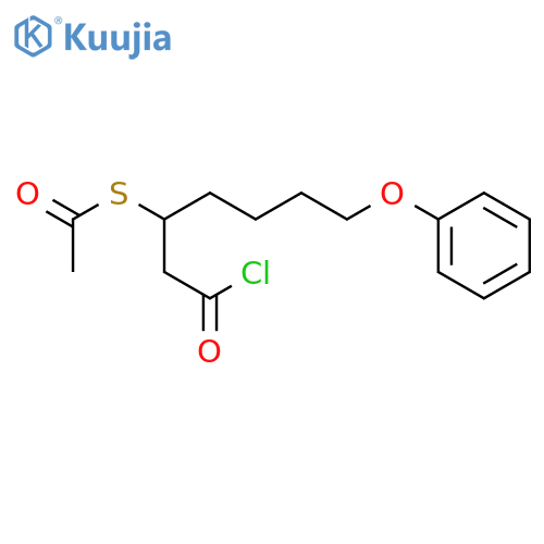 ETHANETHIOIC ACID, S-[1-(2-CHLORO-2-OXOETHYL)-5-PHENOXYPENTYL] ESTER structure