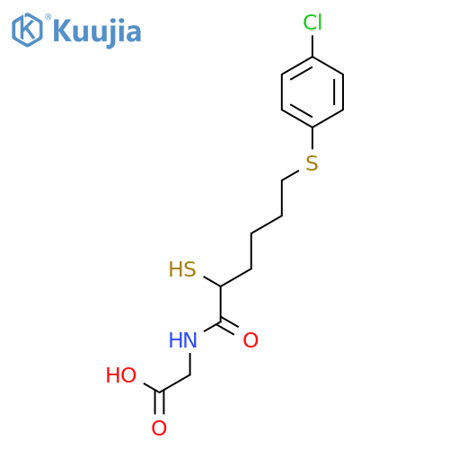Glycine, N-[6-[(4-chlorophenyl)thio]-2-mercapto-1-oxohexyl]- structure