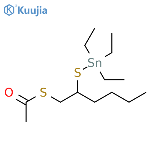 Ethanethioic acid, S-[2-[(triethylstannyl)thio]hexyl] ester structure