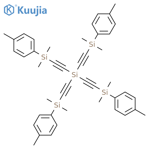 SILANE, TETRAKIS[[DIMETHYL(4-METHYLPHENYL)SILYL]ETHYNYL]- structure