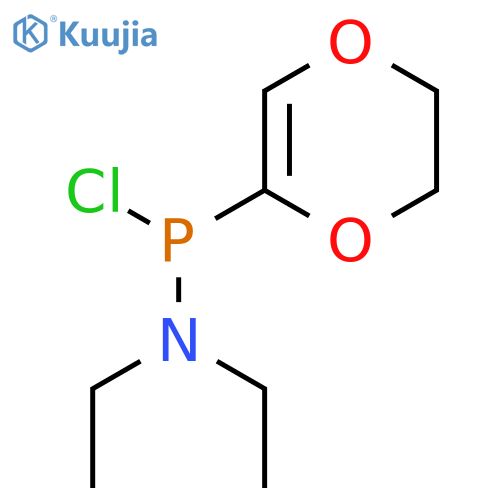 Phosphonamidous chloride, P-(5,6-dihydro-1,4-dioxin-2-yl)-N,N-diethyl- structure