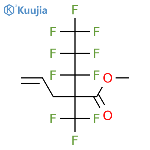 4-Pentenoic acid,2-(1,1,2,2,3,3,3-heptafluoropropyl)-2-(trifluoromethyl)-, methyl ester structure