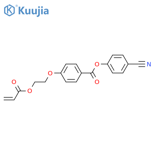 Benzoic acid, 4-[2-[(1-oxo-2-propen-1-yl)oxy]ethoxy]-, 4-cyanophenyl ester, homopolymer structure