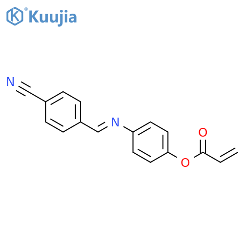 2-Propenoic acid, 4-[[(4-cyanophenyl)methylene]amino]phenyl ester structure